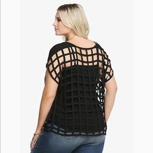 Torrid cage back chiffon blouse!!!!